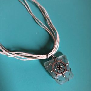 Multi Stranded Seaglass Charm Combo Necklace